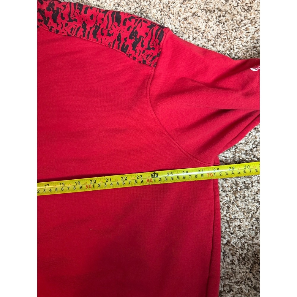 Nike Just Do It Hoodie Mens XL Red Graphic Fleece Pullover Sweatshirt - Picture 5 of 6